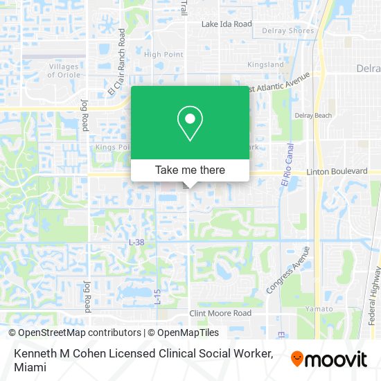 Kenneth M Cohen Licensed Clinical Social Worker map