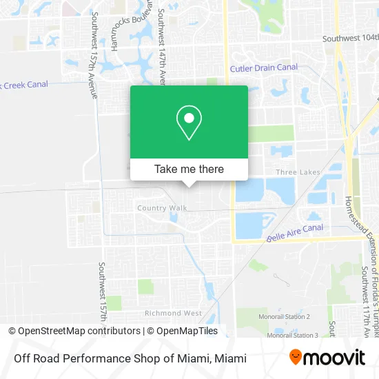 Off Road Performance Shop of Miami map