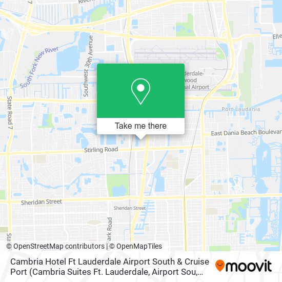 Mapa de Cambria Hotel Ft Lauderdale Airport South & Cruise Port