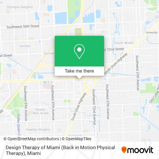Mapa de Design Therapy of Miami (Back in Motion Physical Therapy)