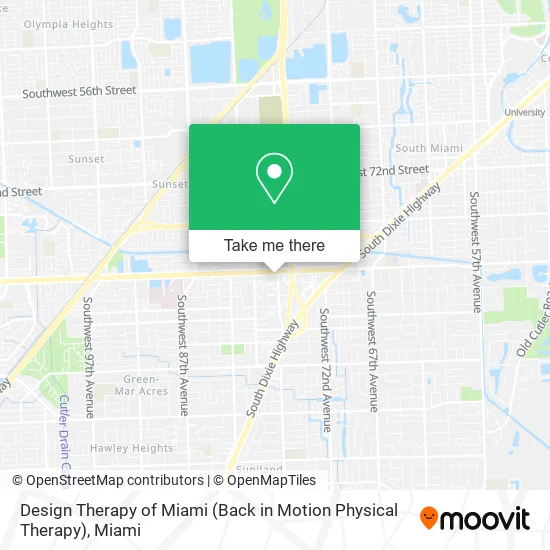 Design Therapy of Miami (Back in Motion Physical Therapy) map