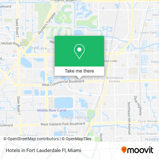 Hotels in Fort Lauderdale Fl map