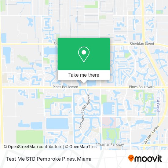 Mapa de Test Me STD Pembroke Pines