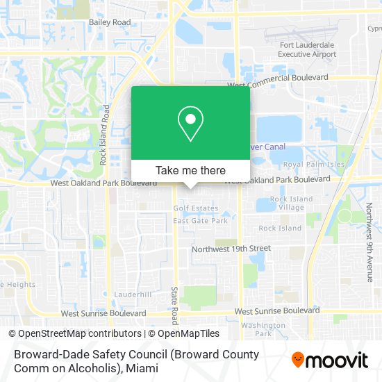 Mapa de Broward-Dade Safety Council (Broward County Comm on Alcoholis)