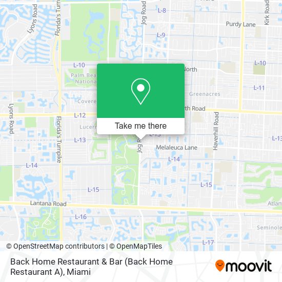 Back Home Restaurant & Bar map