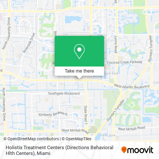 Mapa de Holistix Treatment Centers (Directions Behavioral Hlth Centers)