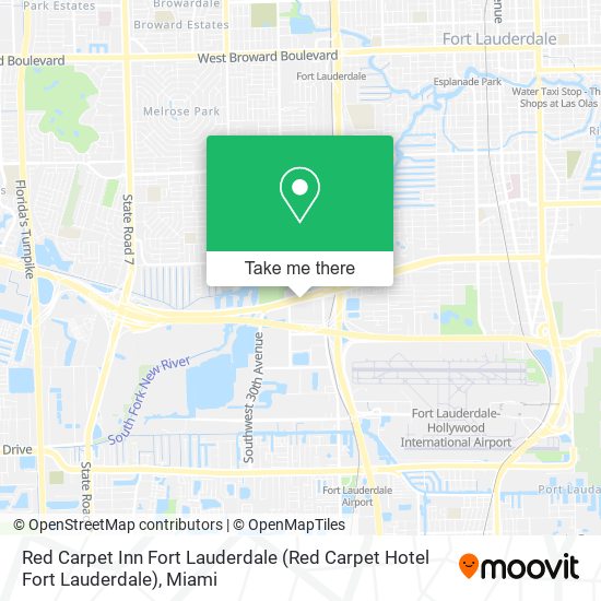Mapa de Red Carpet Inn Fort Lauderdale