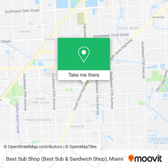 Mapa de Best Sub Shop