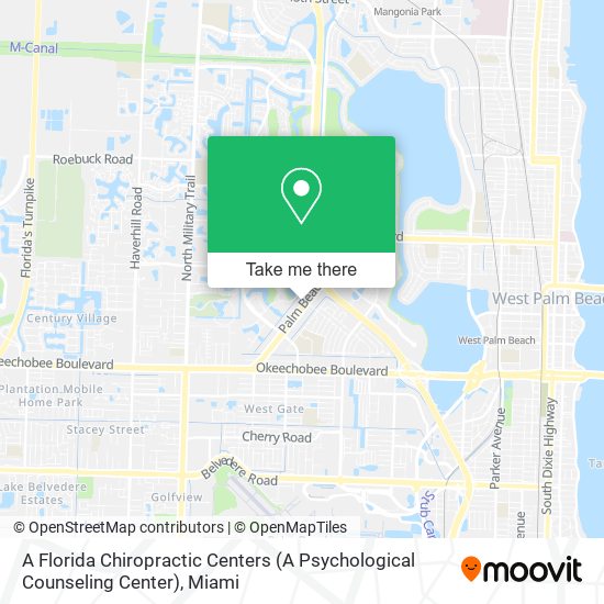A Florida Chiropractic Centers (A Psychological Counseling Center) map