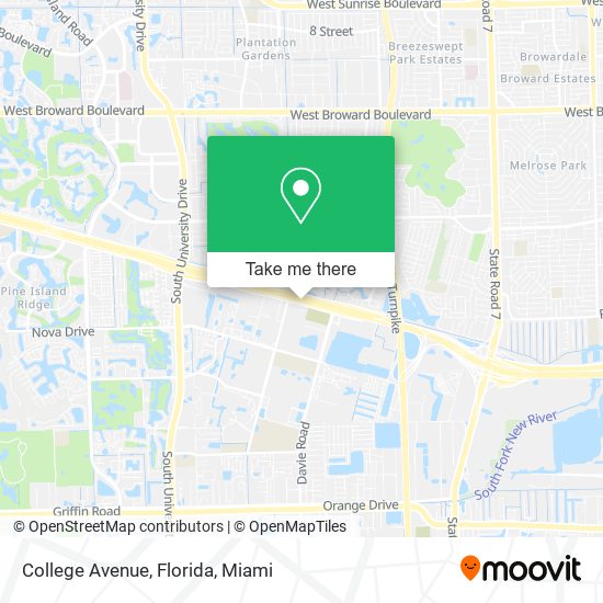 College Avenue, Florida map