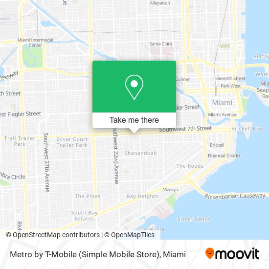 Mapa de Metro by T-Mobile (Simple Mobile Store)