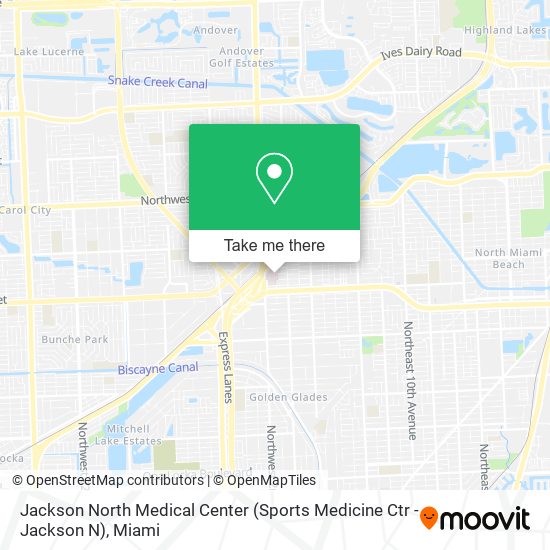 Jackson North Medical Center (Sports Medicine Ctr - Jackson N) map