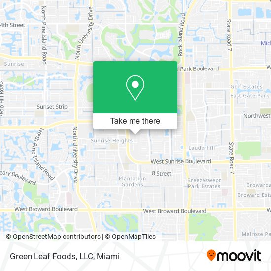 Mapa de Green Leaf Foods, LLC