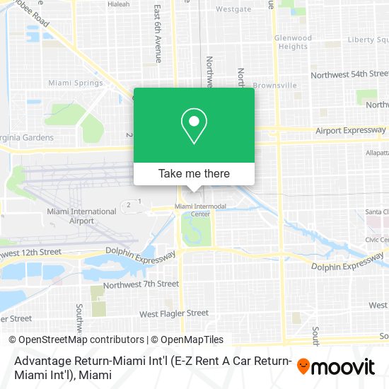 Advantage Return-Miami Int'l (E-Z Rent A Car Return-Miami Int'l) map