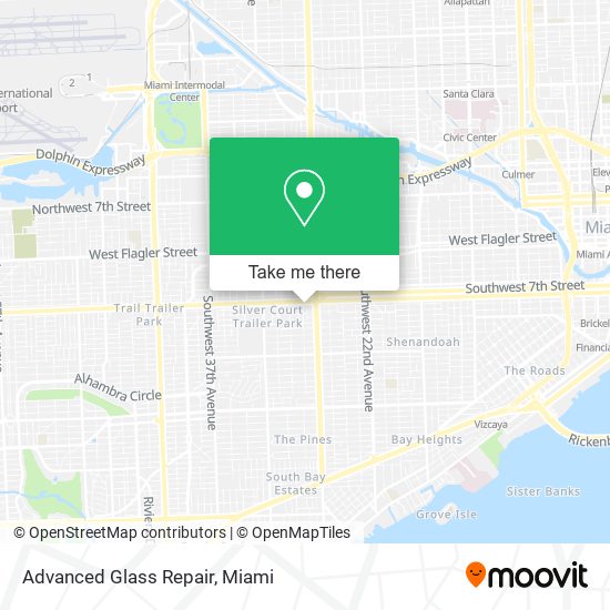 Advanced Glass Repair map