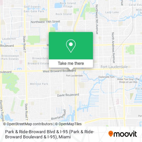 Mapa de Park & Ride-Broward Blvd & I-95