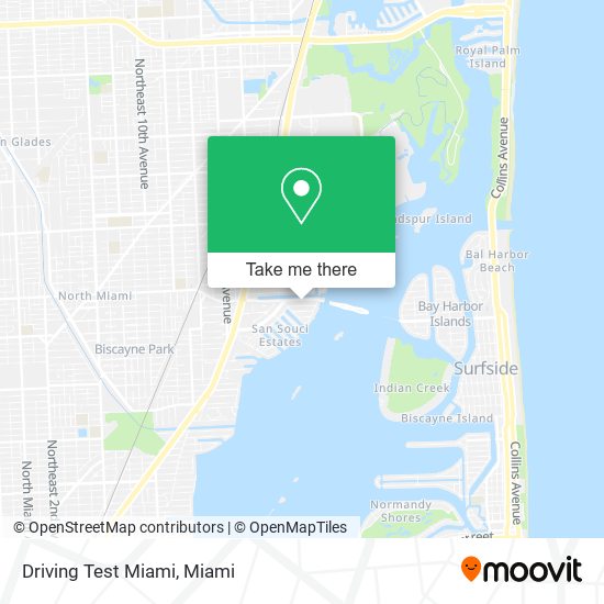 Driving Test Miami map
