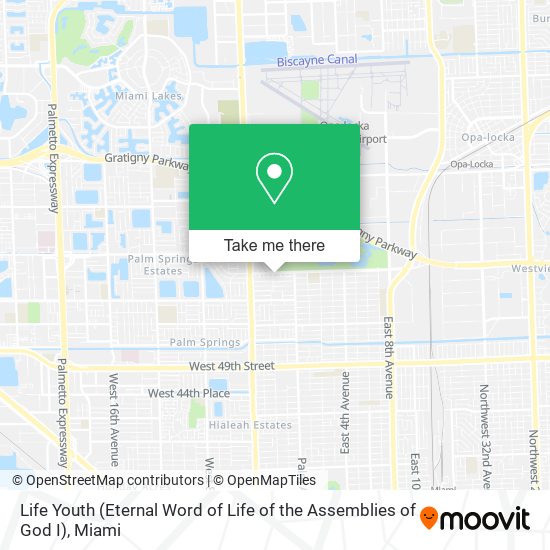 Mapa de Life Youth (Eternal Word of Life of the Assemblies of God I)