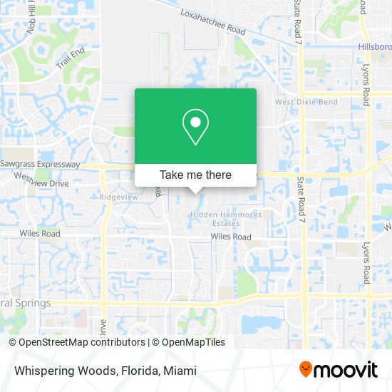 Whispering Woods, Florida map