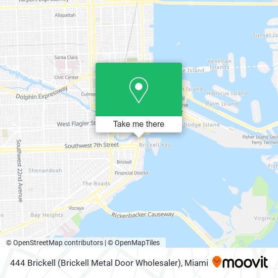 Mapa de 444 Brickell (Brickell Metal Door Wholesaler)