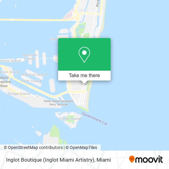 Mapa de Inglot Boutique (Inglot Miami Artistry)