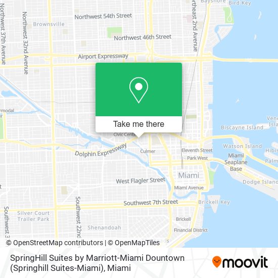 Mapa de SpringHill Suites by Marriott-Miami Dountown (Springhill Suites-Miami)