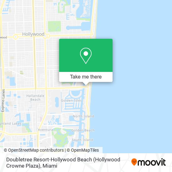 Mapa de Doubletree Resort-Hollywood Beach (Hollywood Crowne Plaza)