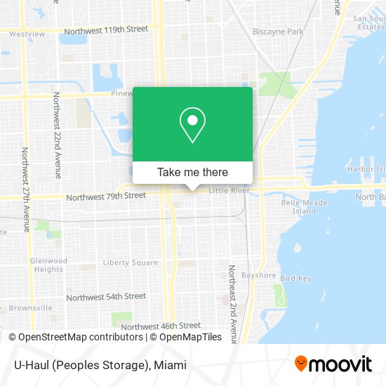 How to get to UHaul (Peoples Storage) in Miami by Bus?