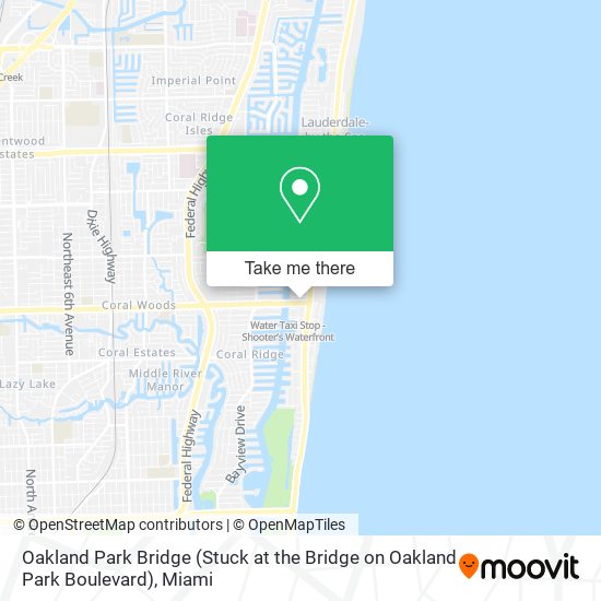 Mapa de Oakland Park Bridge (Stuck at the Bridge on Oakland Park Boulevard)