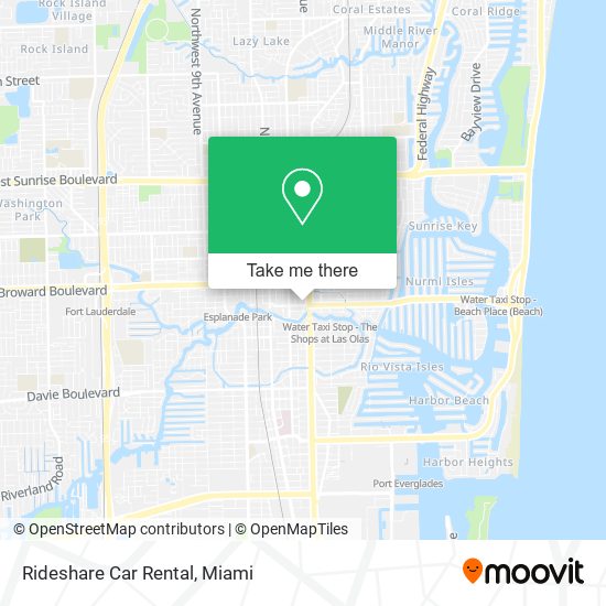Mapa de Rideshare Car Rental