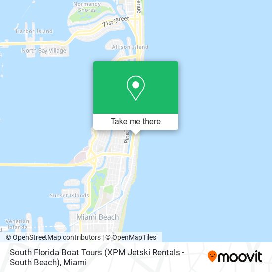 Mapa de South Florida Boat Tours (XPM Jetski Rentals - South Beach)