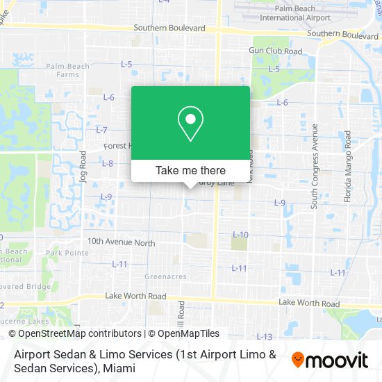 Mapa de Airport Sedan & Limo Services