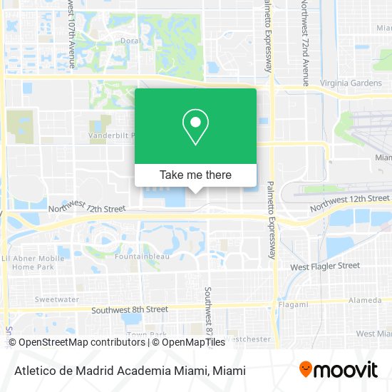 Mapa de Atletico de Madrid Academia Miami