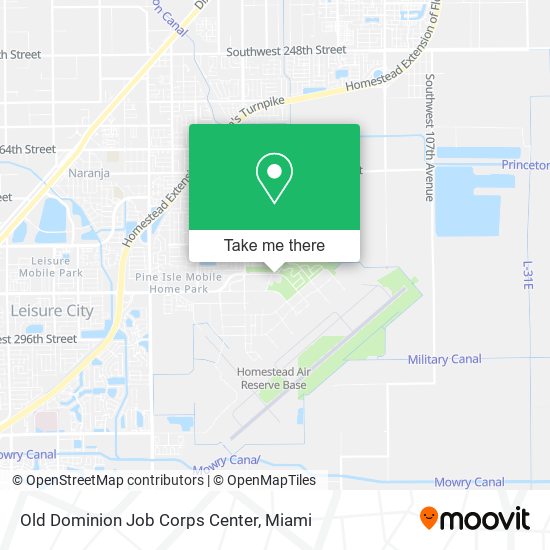 Mapa de Old Dominion Job Corps Center