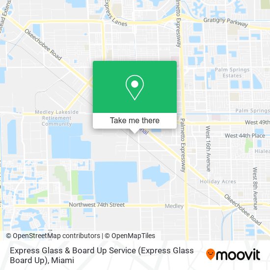 Express Glass & Board Up Service map