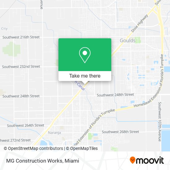 MG Construction Works map