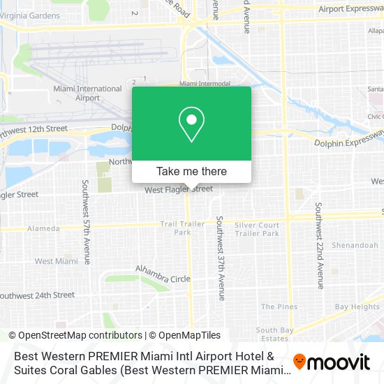 Mapa de Best Western PREMIER Miami Intl Airport Hotel & Suites Coral Gables