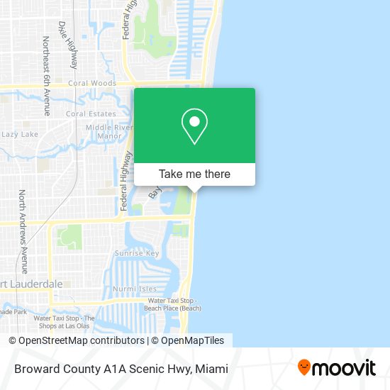 Broward County A1A Scenic Hwy map