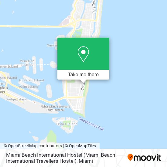 Mapa de Miami Beach International Hostel