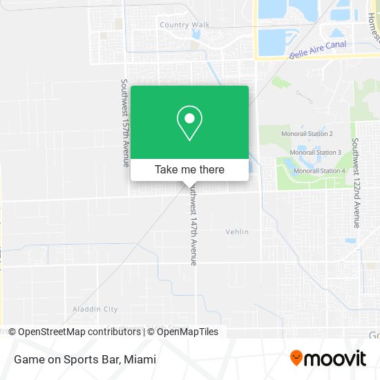 Game on Sports Bar map