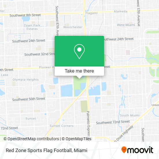 Red Zone Sports Flag Football map