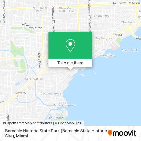 Barnacle Historic State Park map
