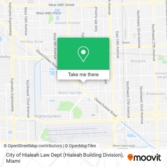 City of Hialeah Law Dept (Hialeah Building Division) map