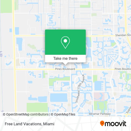 Free Land Vacations map