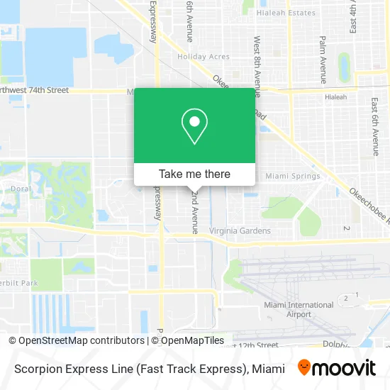 Mapa de Scorpion Express Line (Fast Track Express)