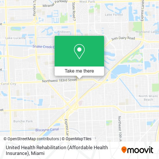 Mapa de United Health Rehabilitation (Affordable Health Insurance)