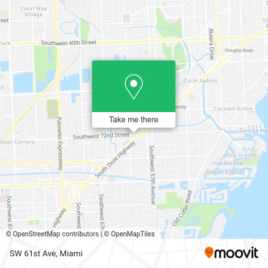 SW 61st Ave map