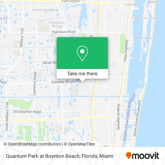 Quantum Park at Boynton Beach, Florida map
