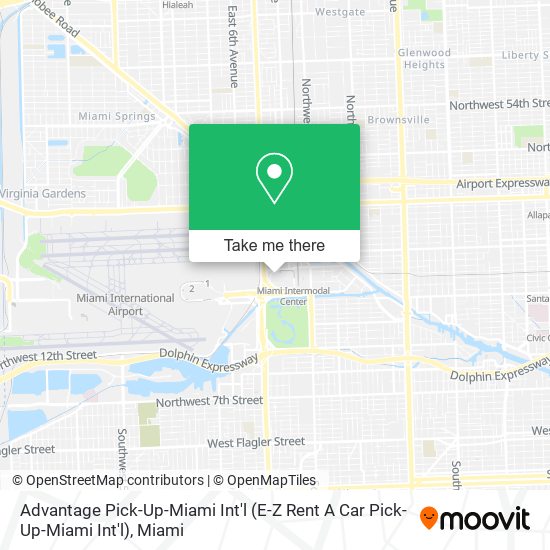 Mapa de Advantage Pick-Up-Miami Int'l (E-Z Rent A Car Pick-Up-Miami Int'l)