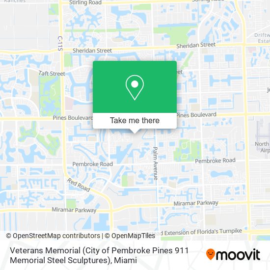 Mapa de Veterans Memorial (City of Pembroke Pines 911 Memorial Steel Sculptures)